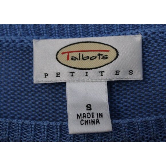 Talbots Sweater Size Small Gradient Blue Sweater Long Sleeve Pullover Tencel - Picture 3 of 7